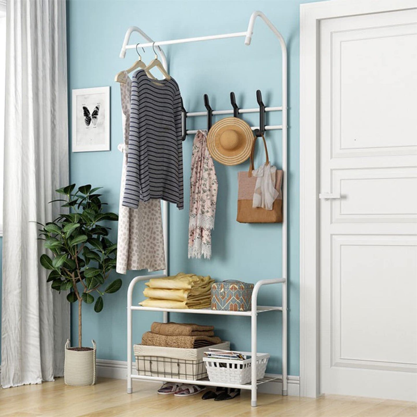 Cloth Rack Garment Rack Coat Rack – White
