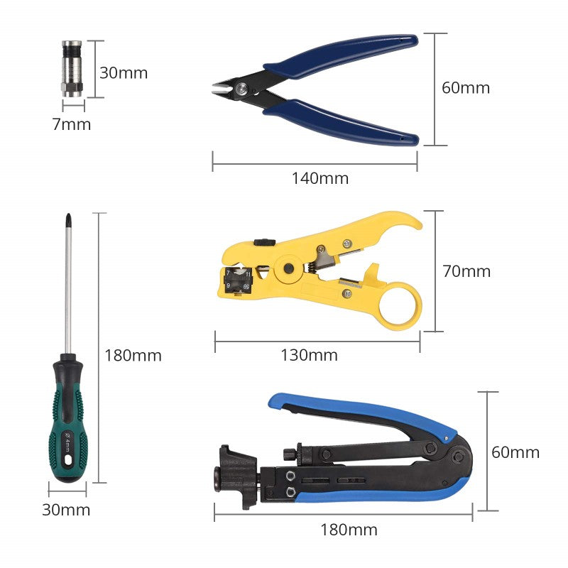 coaxial cable compression tool