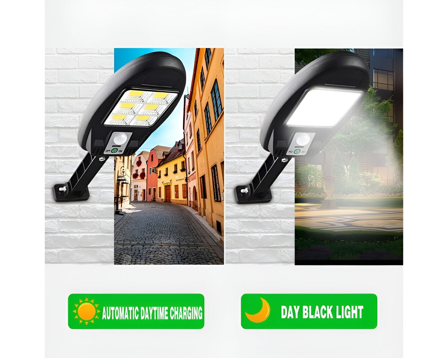 72 LED COB Solar Powered PIR Motion Sensor Security Wall Lights
