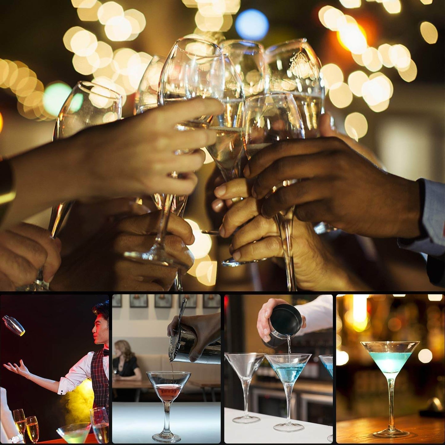 Cocktail Shaker 750Ml Set Bar Drink Mixer Kit Stainless Steel