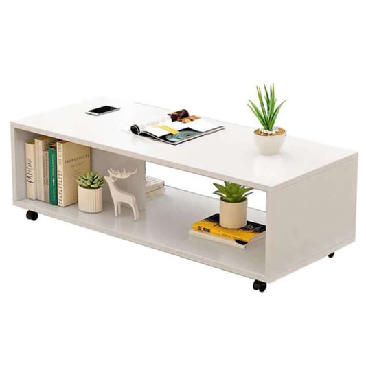 Coffee Table 120cm with Wheels - The Shopsite