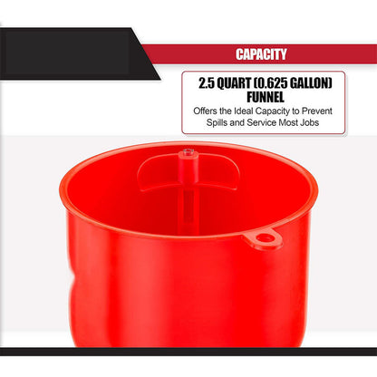 Spill Proof Car Radiator Coolant Filling Funnel Kit