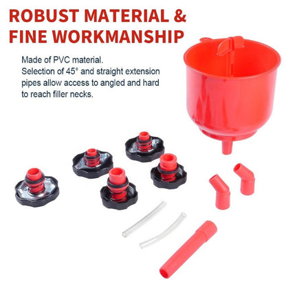 Spill Proof Car Radiator Coolant Filling Funnel Kit