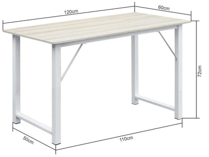Computer Desk 120Cm White - The Shopsite