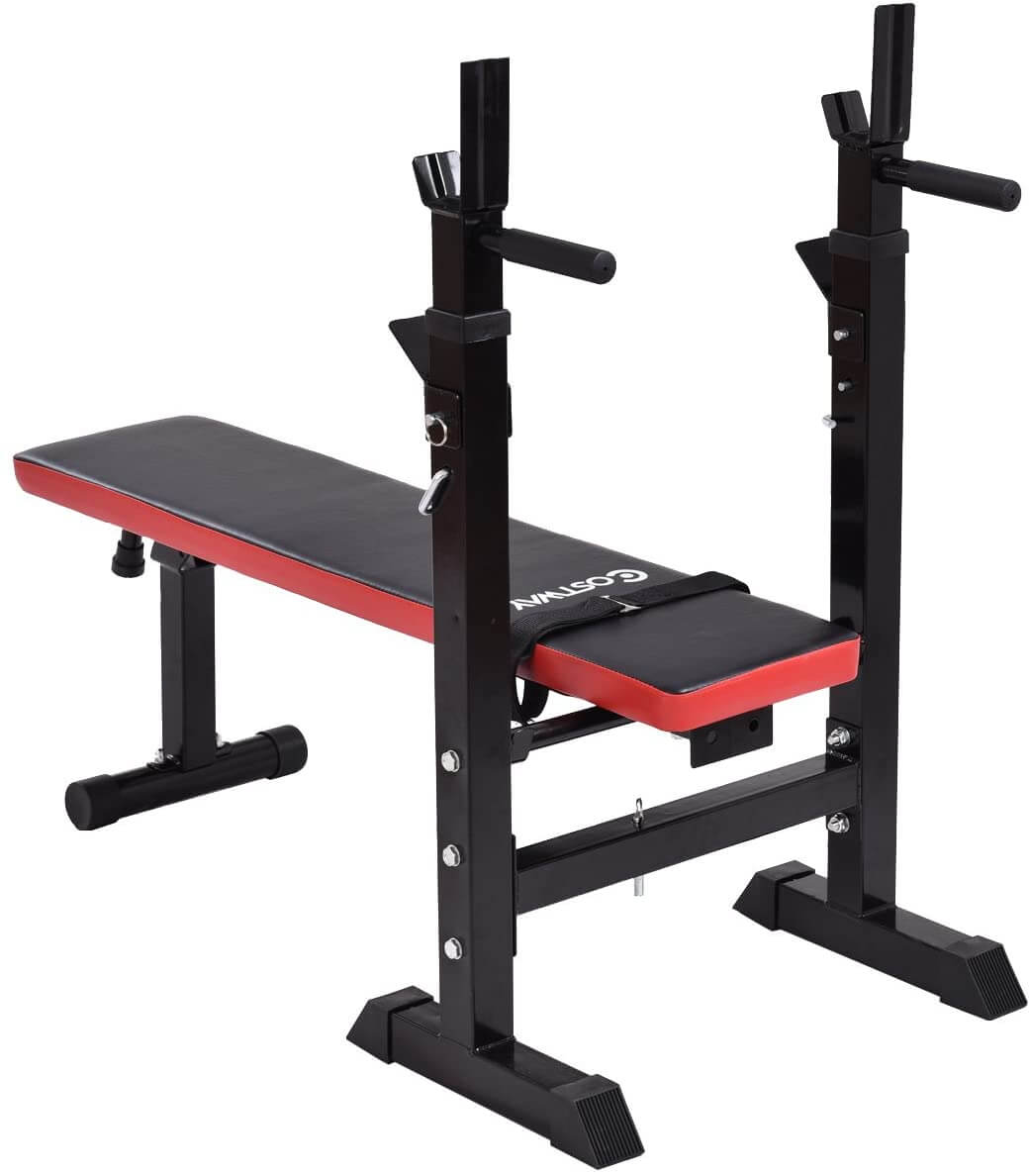 Adjustable Weight Bench Fitness Bench Home Gym Black - The Shopsite