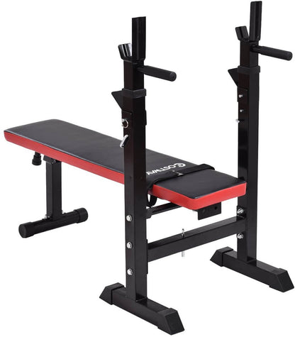Adjustable Weight Bench Fitness Bench Home Gym Black - The Shopsite