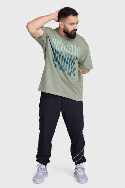 Unisex Regime Oversized T-shirts Sage Green