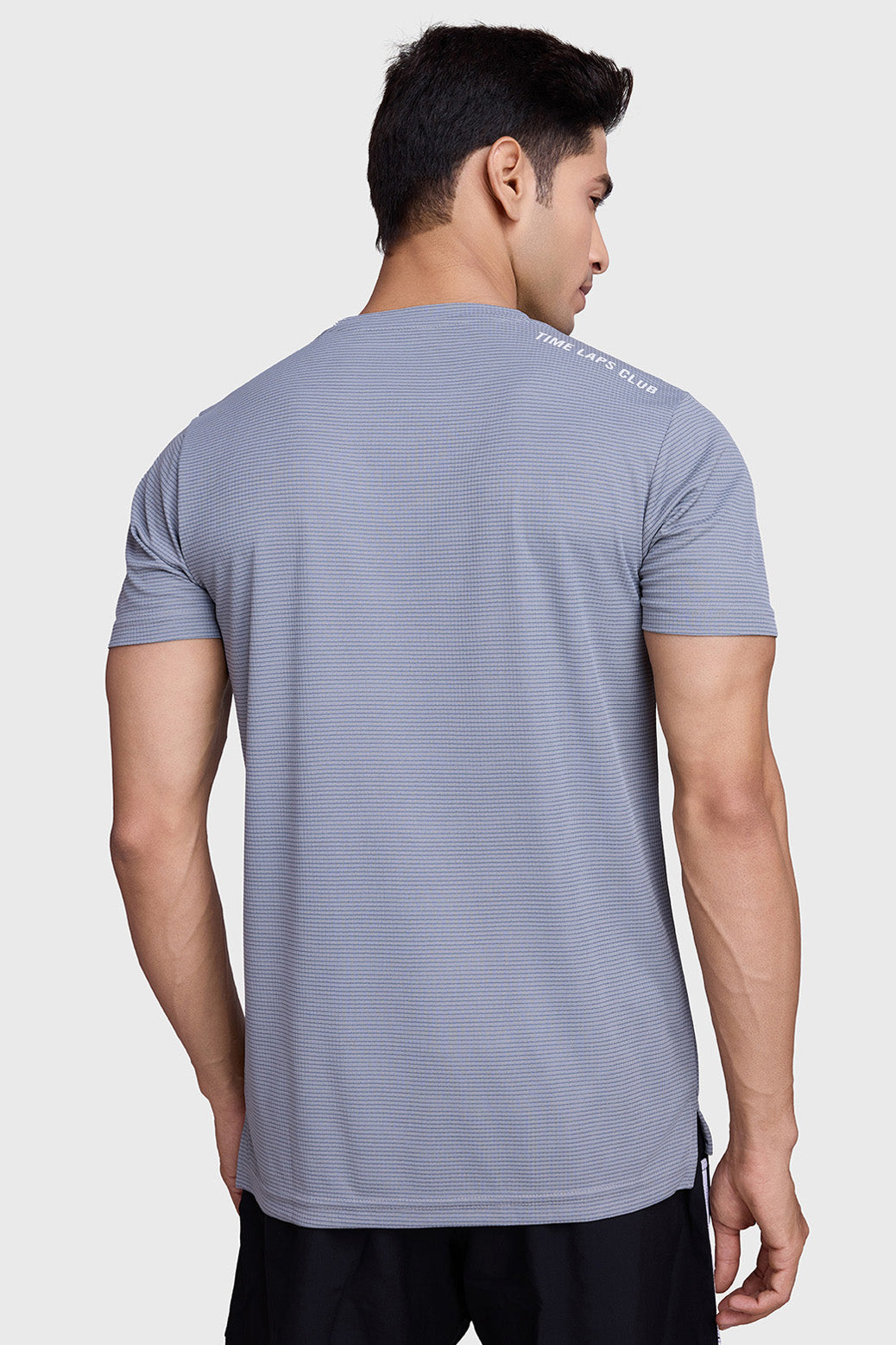 Checks Running T-shirt Ultimate Grey