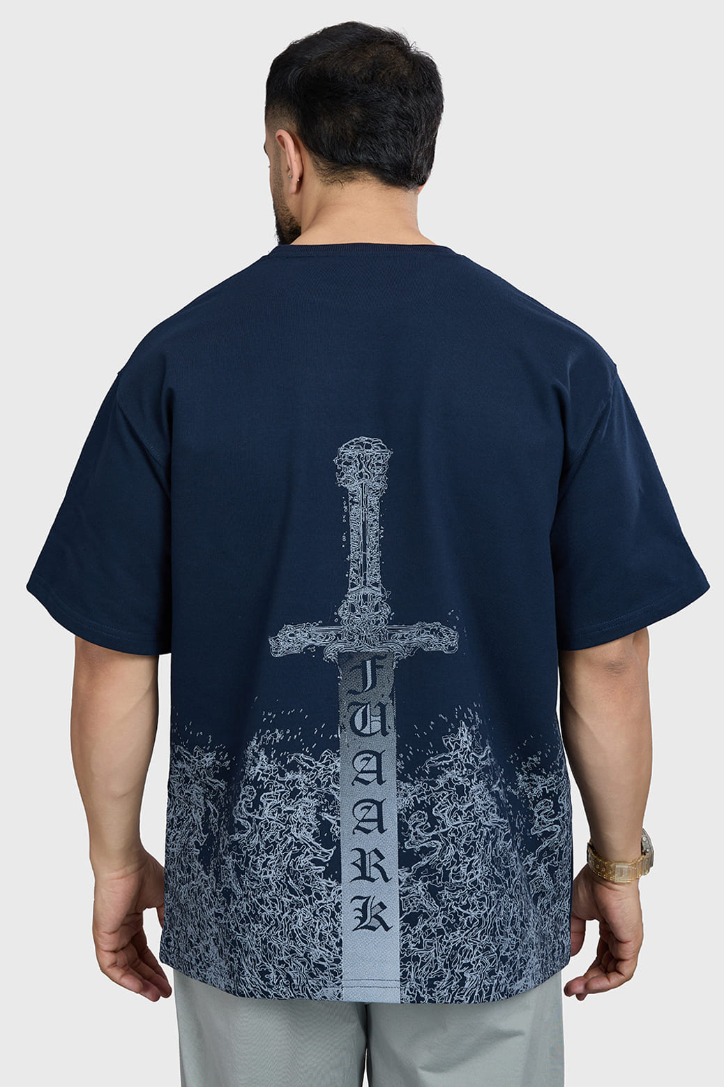 Sword Oversized T-shirt Navy