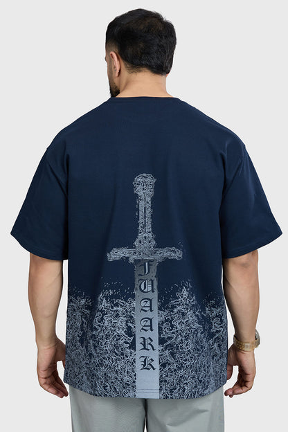 Sword Oversized T-shirt Navy