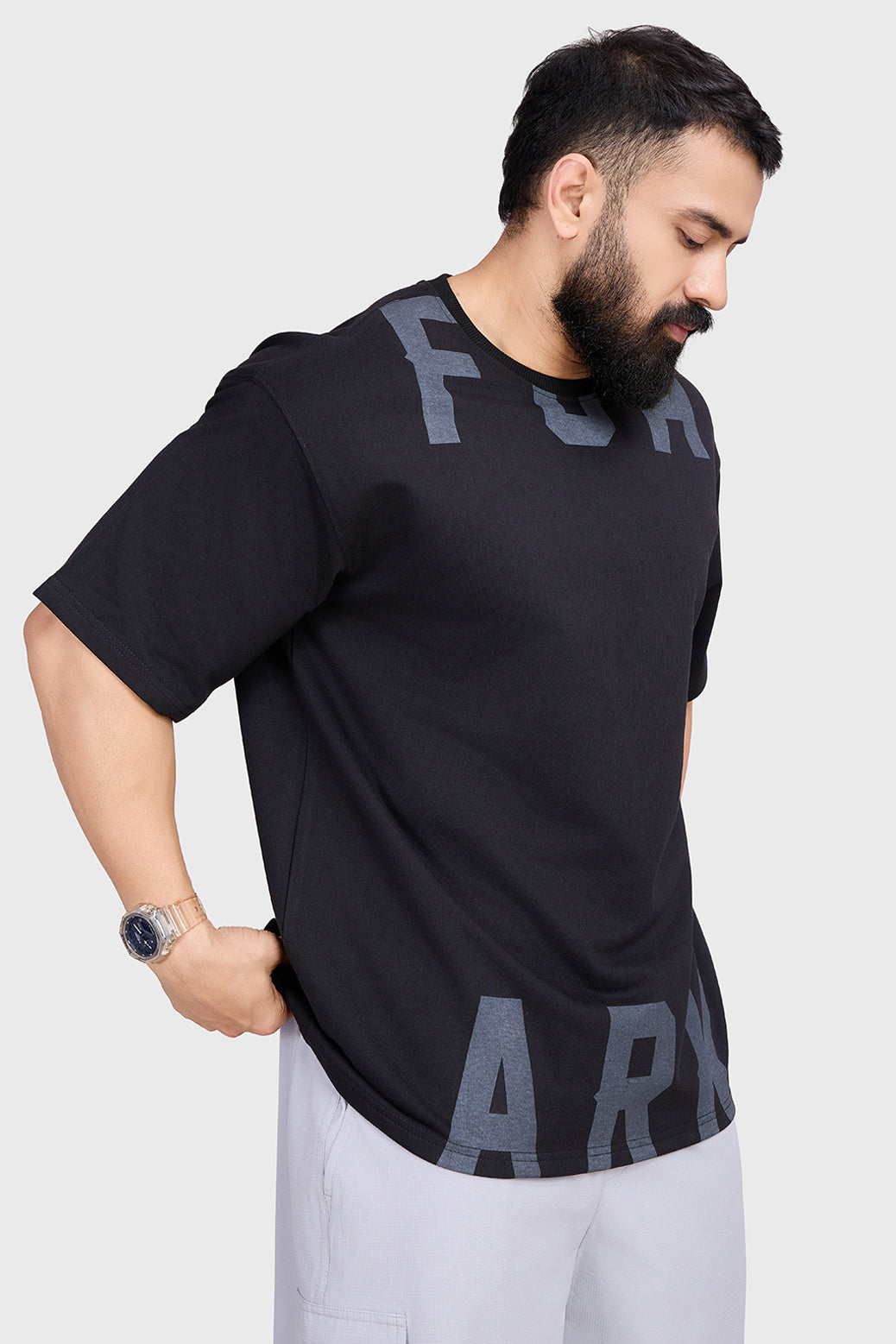 Refined Oversized T-shirt Black