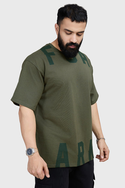Refined Oversized T-shirt Olive