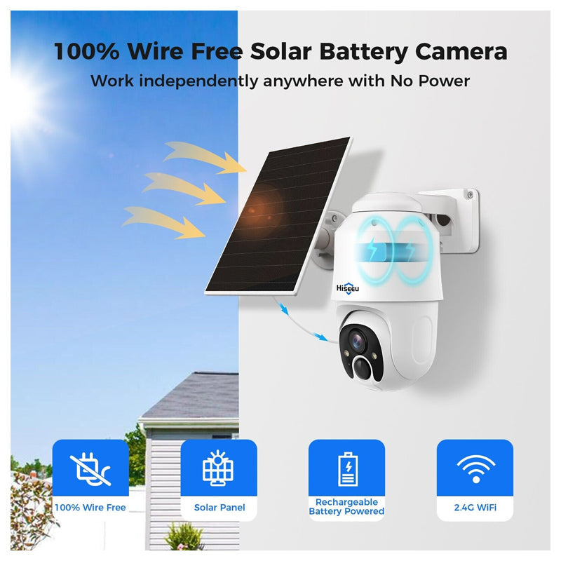 Wireless solar security camera