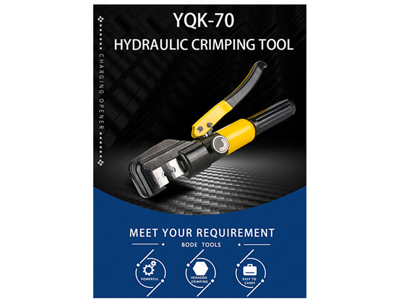 Close up of crimping tool dies