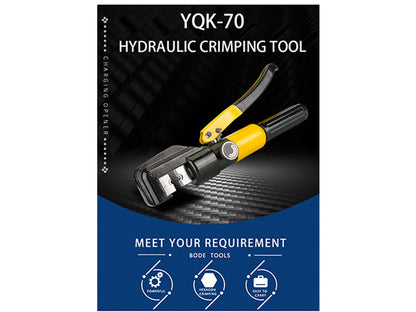 Close up of crimping tool dies