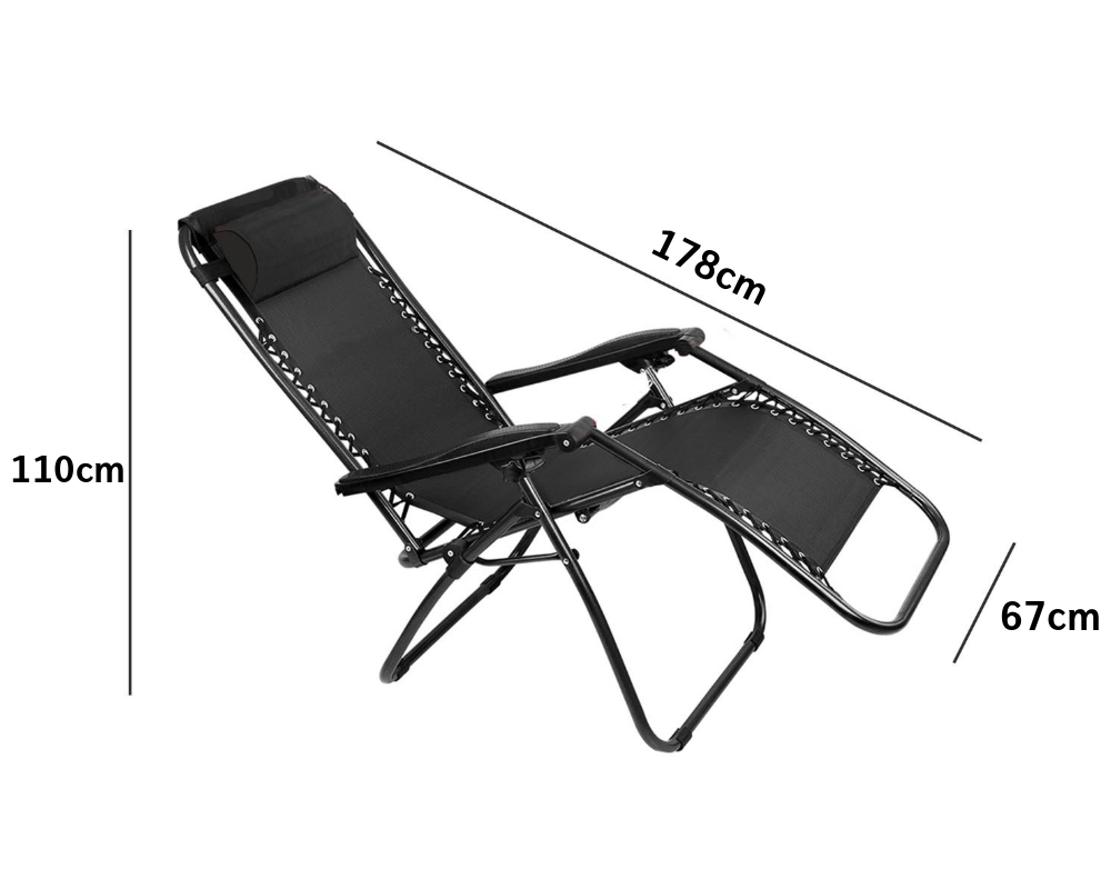 Camping Chair Zero Gravity Reclining Outdoor Garden Beach Chair