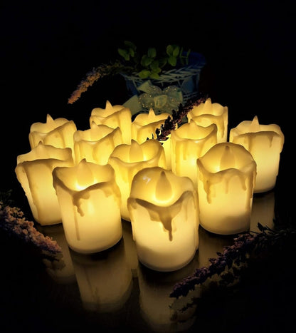 24 pcs Artificial Decorative Mini LED Candle Lights Set batteries included