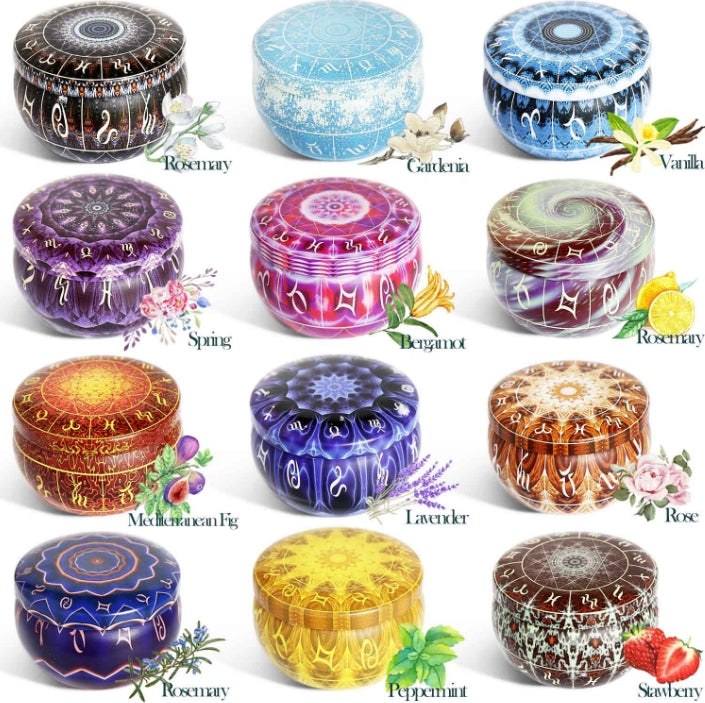 Scented Candle Sets,12 Pack Aromatherapy Candles,Jar Candle Sets