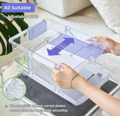 2 pack 2-Tier infinite Telescopic Beverage Storage Organizer