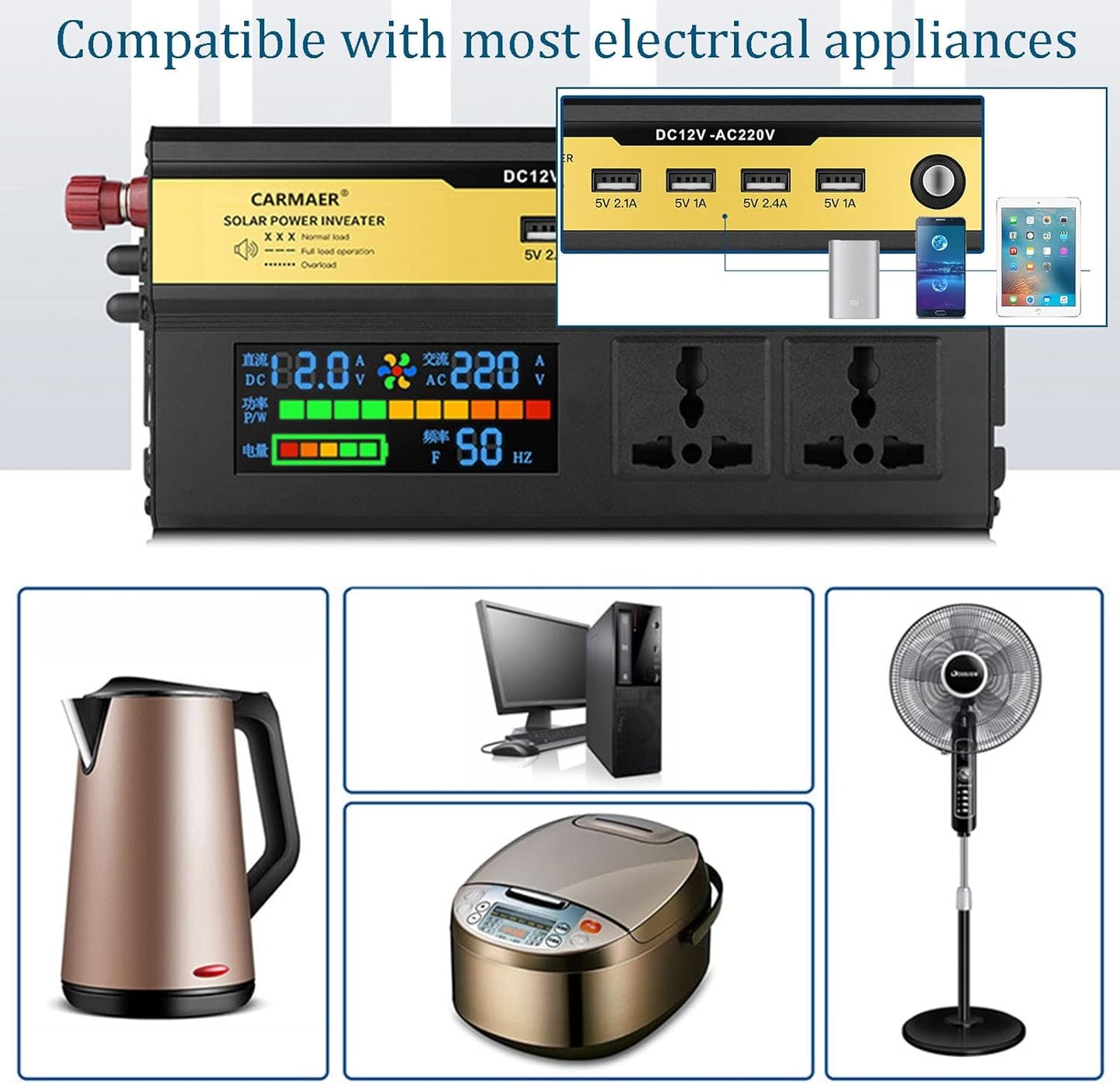 Power Inverter 1200W Car Power Inverter