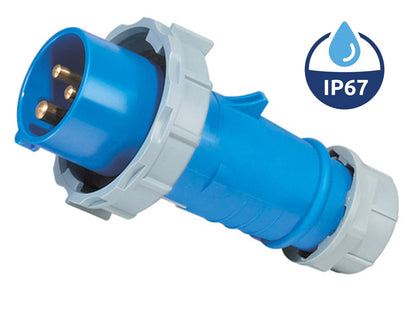 Caravan Lead Connector Male 16A Blue IP67