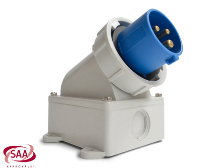 Caravan Lead Connector Male White 16A IP67