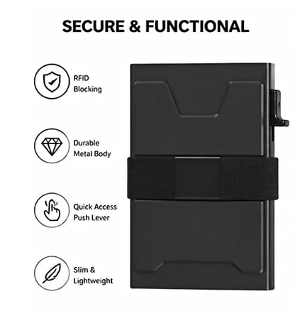 Slim Pop Up Wallet for Men - Minimalist RFID Blocking Credit Card Holder