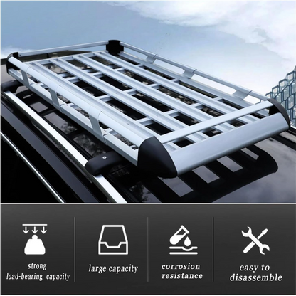 Universal Roof Rack Basket with Net and Rain Ponchos (140cm)