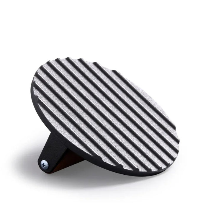 Cast iron round striped meat press steak press