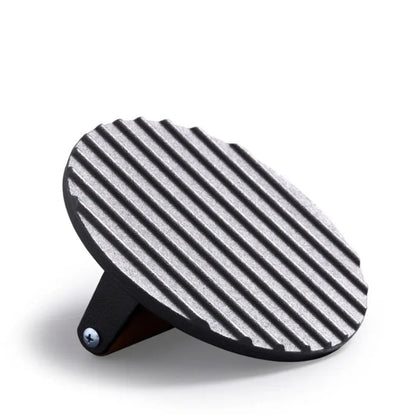 Cast iron round striped meat press steak press