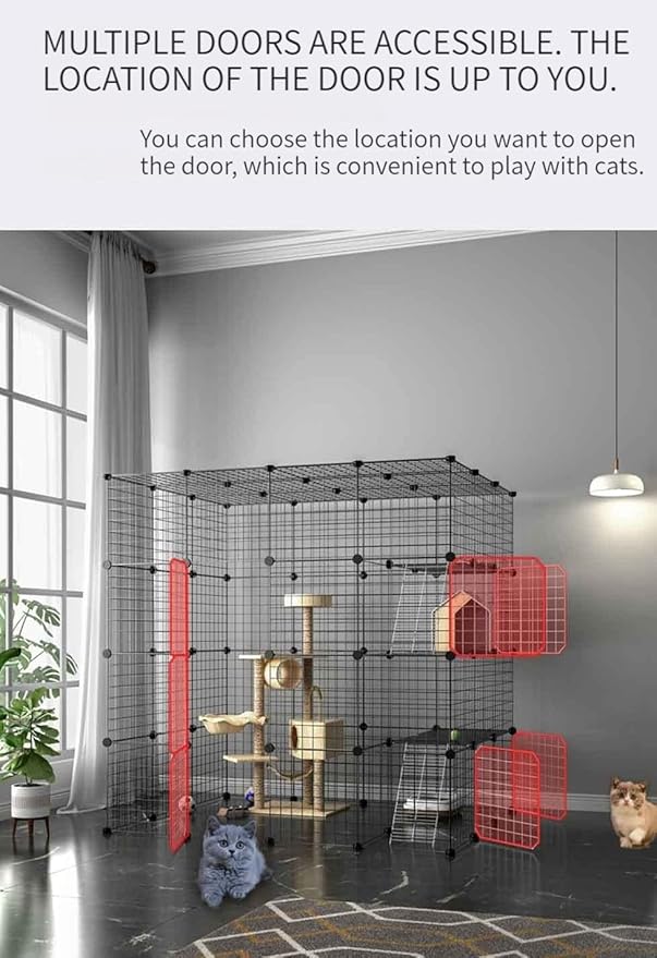 Cat Cage DIY Enclosure Pet Crate Rabbit Hutch Pet Playpen