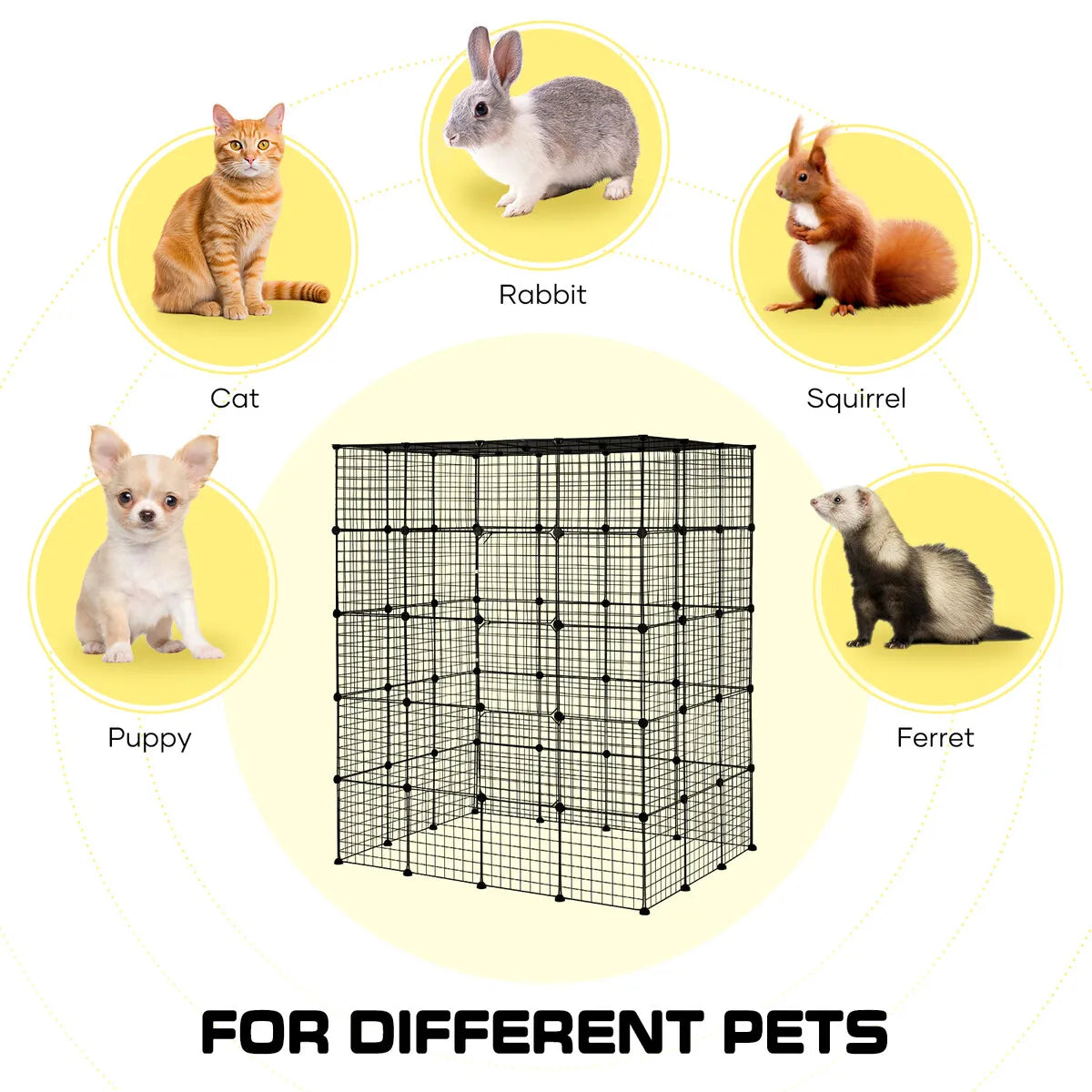 Cat Cage DIY Enclosure Pet Crate Rabbit Hutch Pet Playpen