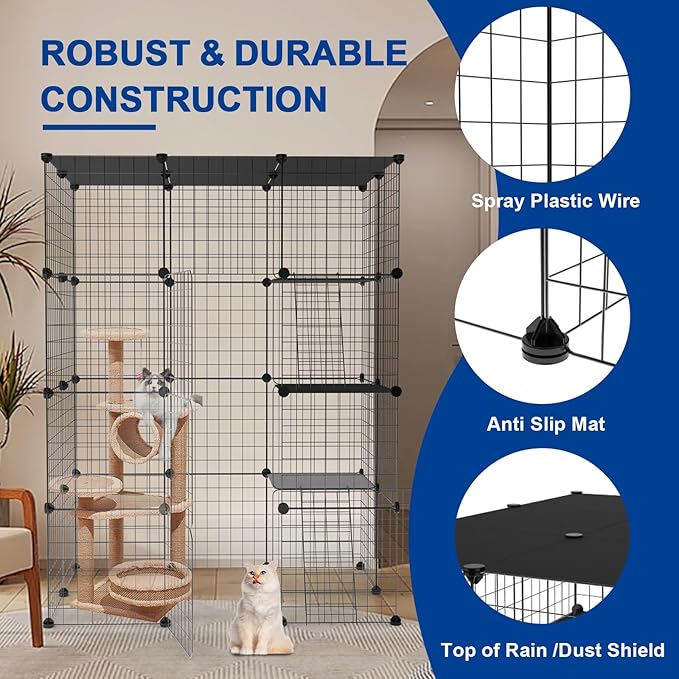 Cat Cage DIY Enclosure Pet Crate Rabbit Hutch Pet Playpen