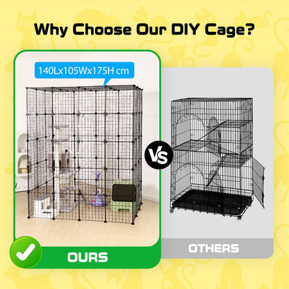 Cat Cage DIY Enclosure Pet Crate Rabbit Hutch Pet Playpen