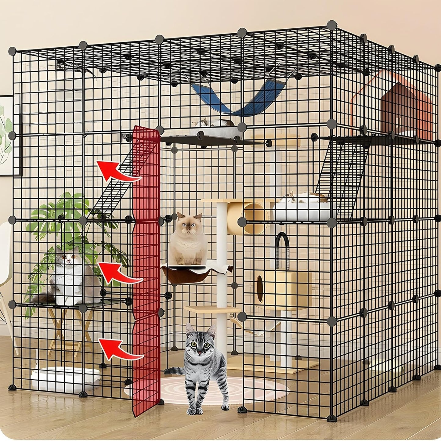 Cat Cage DIY Enclosure Pet Crate Rabbit Hutch Pet Playpen