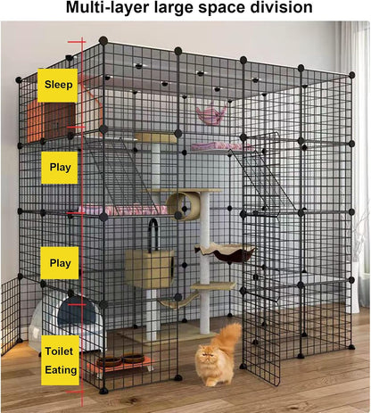 Cat Cage DIY Enclosure Pet Crate Rabbit Hutch Pet Playpen