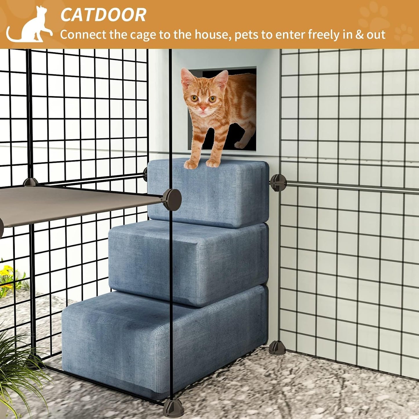 Cat Cage DIY Enclosure Pet Crate Rabbit Hutch Pet Playpen