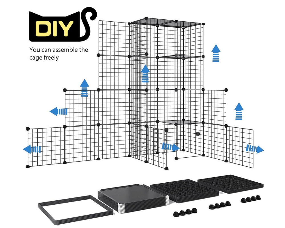 Cat Cage DIY Enclosure Pet Crate Rabbit Hutch Pet Playpen