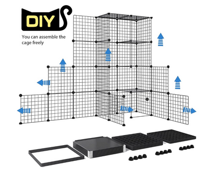 Cat Cage DIY Enclosure Pet Crate Rabbit Hutch Pet Playpen