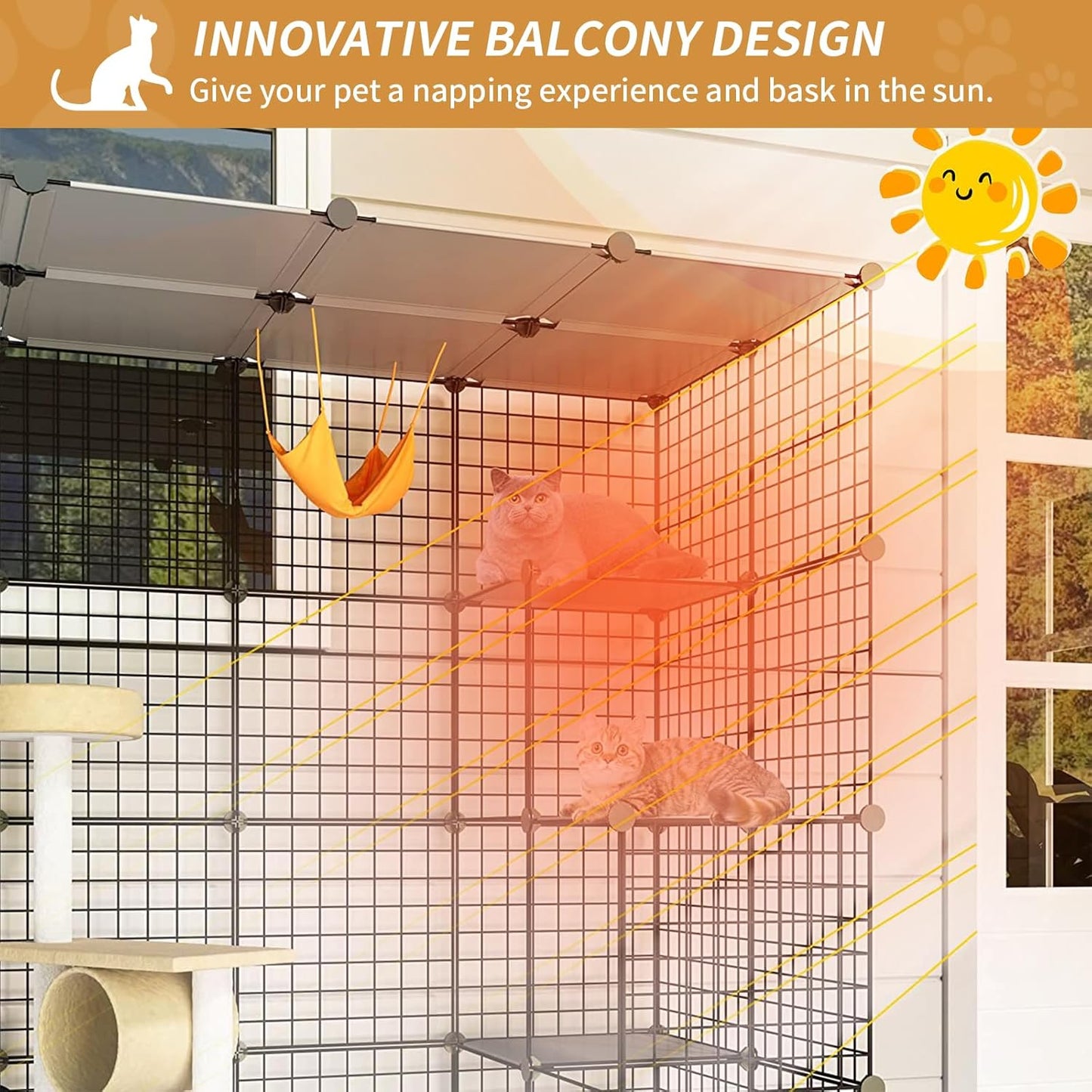 Cat Cage DIY Enclosure Pet Crate Rabbit Hutch Pet Playpen