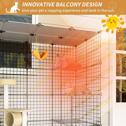 Cat Cage DIY Enclosure Pet Crate Rabbit Hutch Pet Playpen