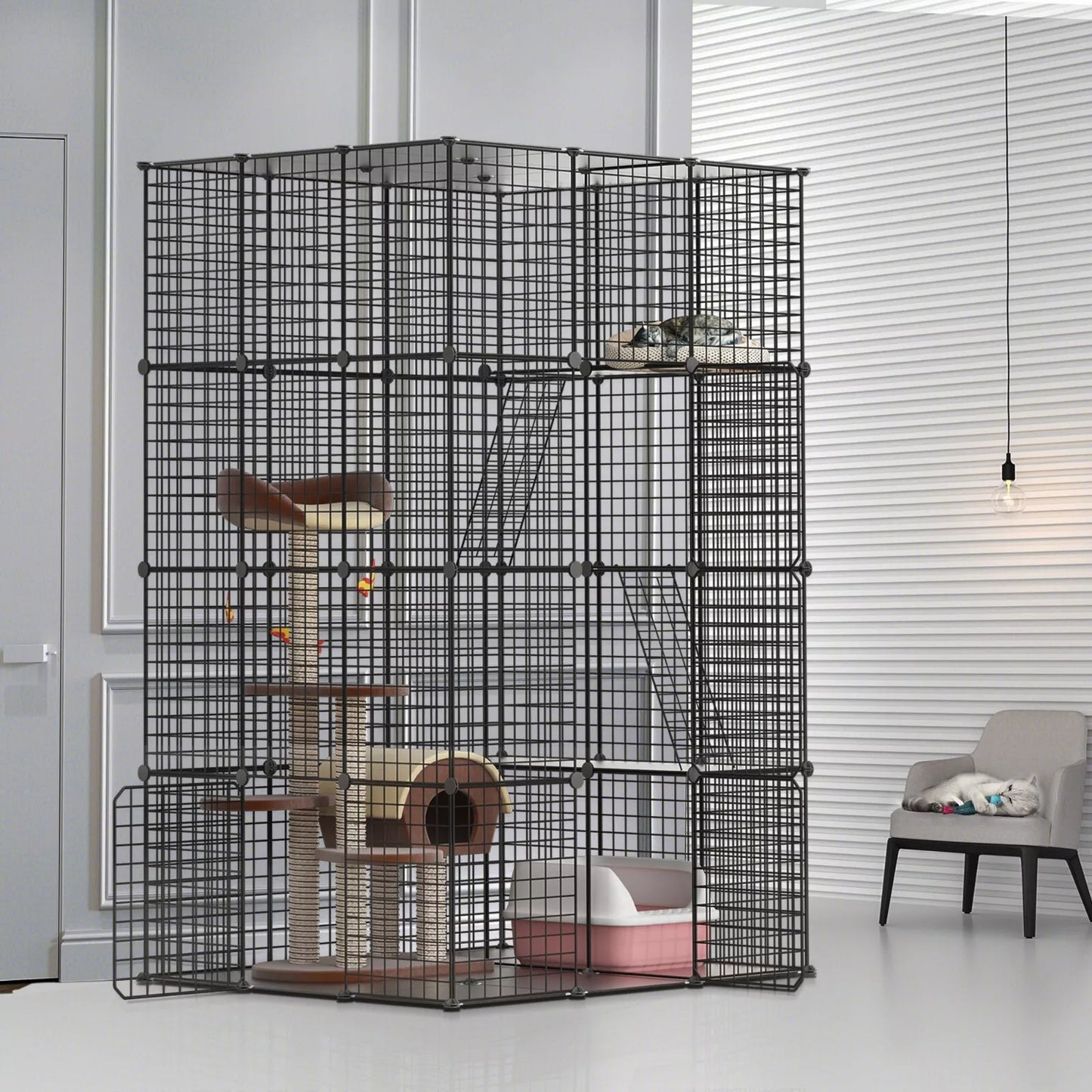 Cat Cage DIY Enclosure Pet Crate Rabbit Hutch Pet Playpen