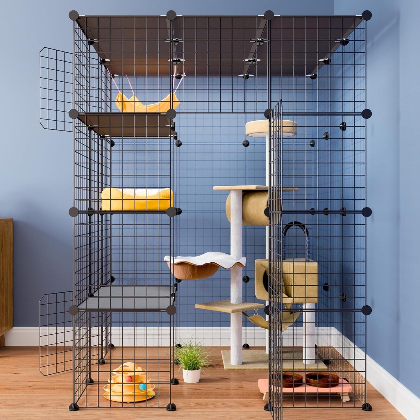 Cat Cage DIY Enclosure Pet Crate Rabbit Hutch Pet Playpen