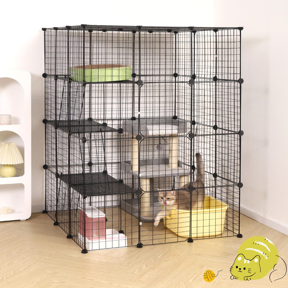 Cat Cage DIY Enclosure Pet Crate Rabbit Hutch Pet Playpen