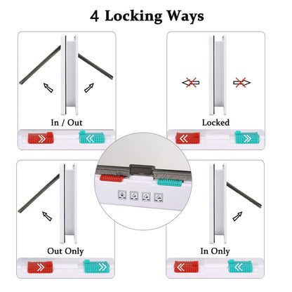 Cat Door 4 Ways Round Lockable Pet Dog Flap Cat Door
