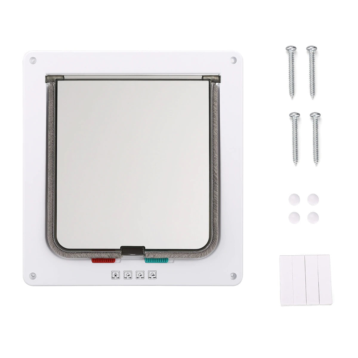 Cat Door 4 Ways Round Lockable Pet Dog Flap Cat Door