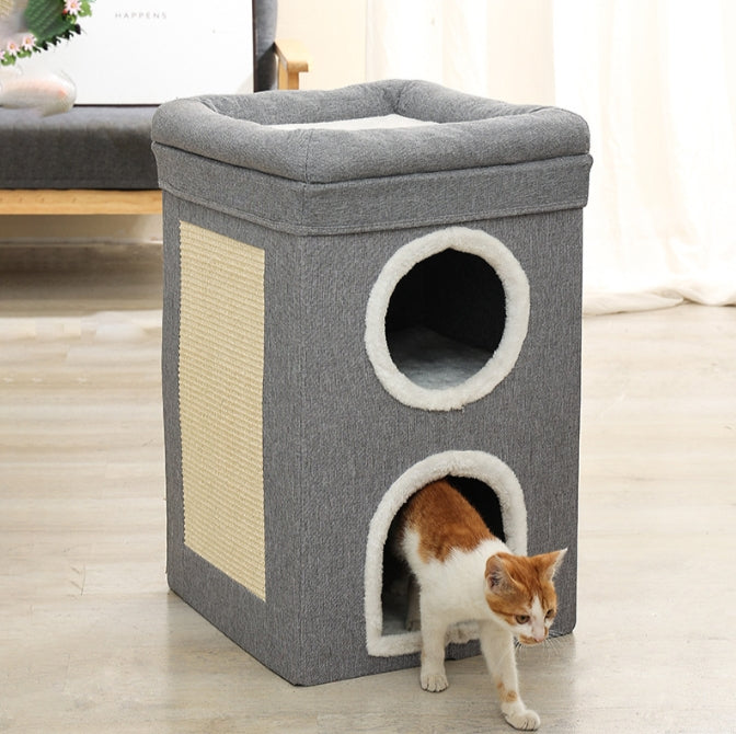3-Level Foldable Cat House Cats Bed