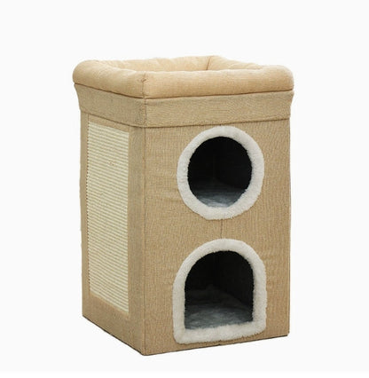 3-Level Foldable Cat House Cats Bed