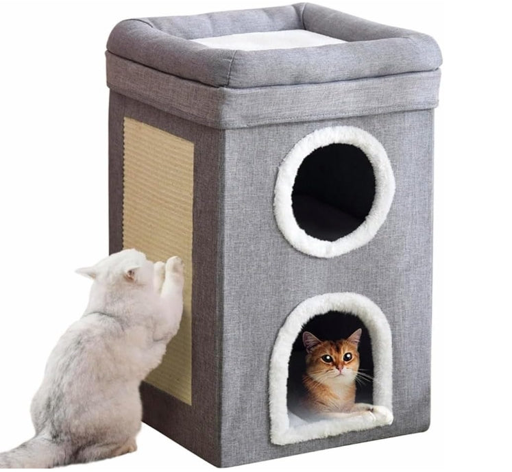 3-Level Foldable Cat House Cats Bed