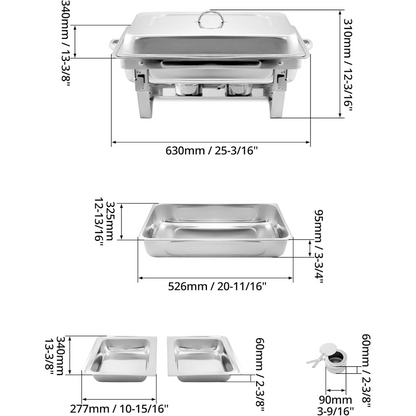 11L Chafing Dish Buffet Set – Keep Food Warm in Style